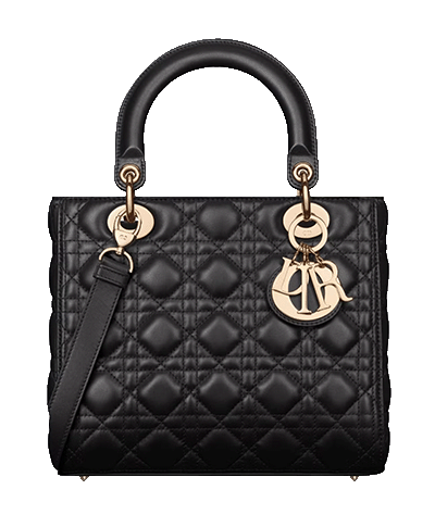 Black Dior Lady Dior medium handbag